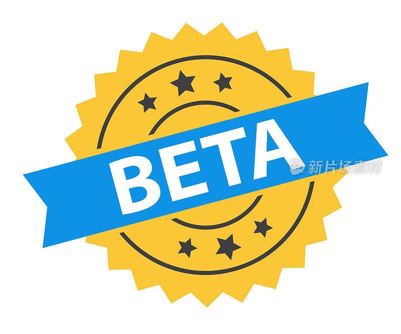 Beta -印章，印，印章模板。难看的东西效果。向量股票插图